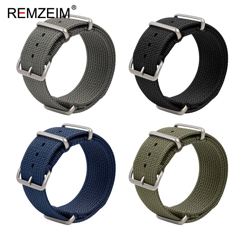 Canvas Strap Watch - Nieuwe Geribbelde Nylon Horlogeband 18mm 20mm