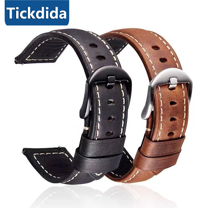 Leather Strap Quick Release - Hoge kwaliteit lederen band voor Huawei