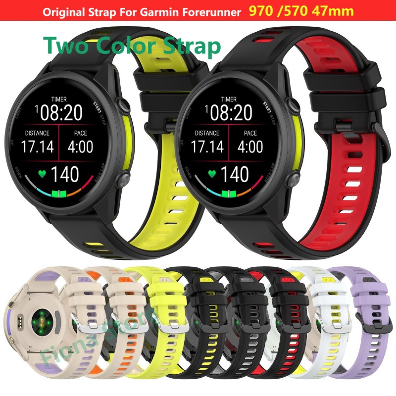22 mm bicolor band voor Garmin - Silicone Watch Band 22Mm recensie en prijs