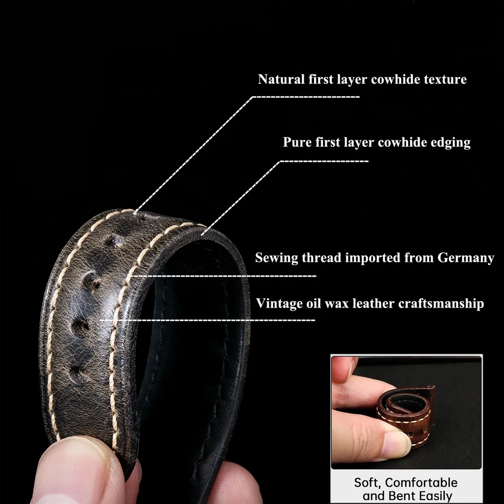 Hoge kwaliteit lederen band vo - Leather Strap Quick Release recensie en prijs