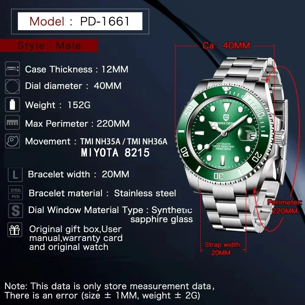 PAGANI DESIGN 2026 Nieuw Luxe  - Rolex Watch Submariner recensie en prijs